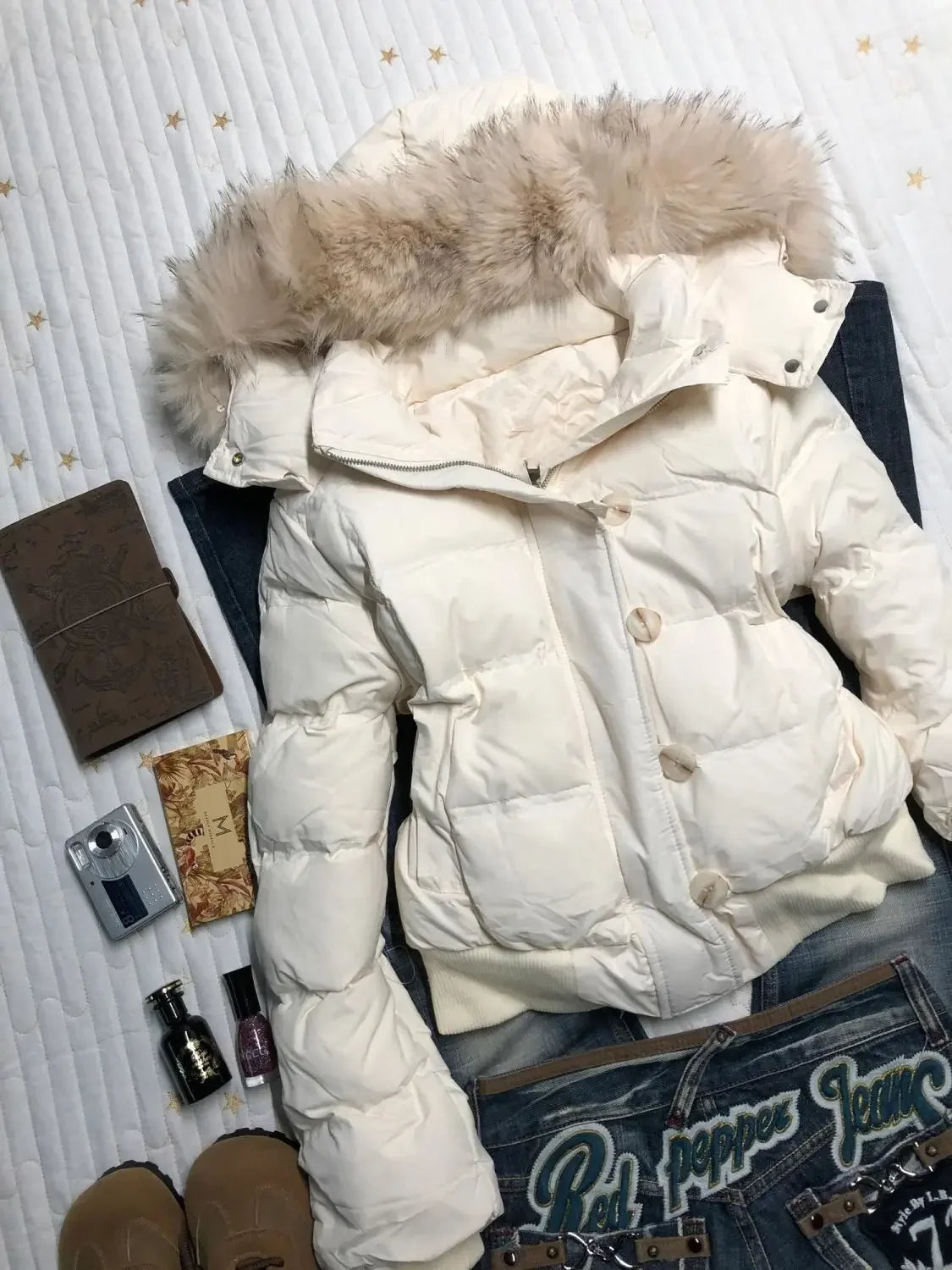 Signature Faux Fur Hood Puffer Jacket – view 2