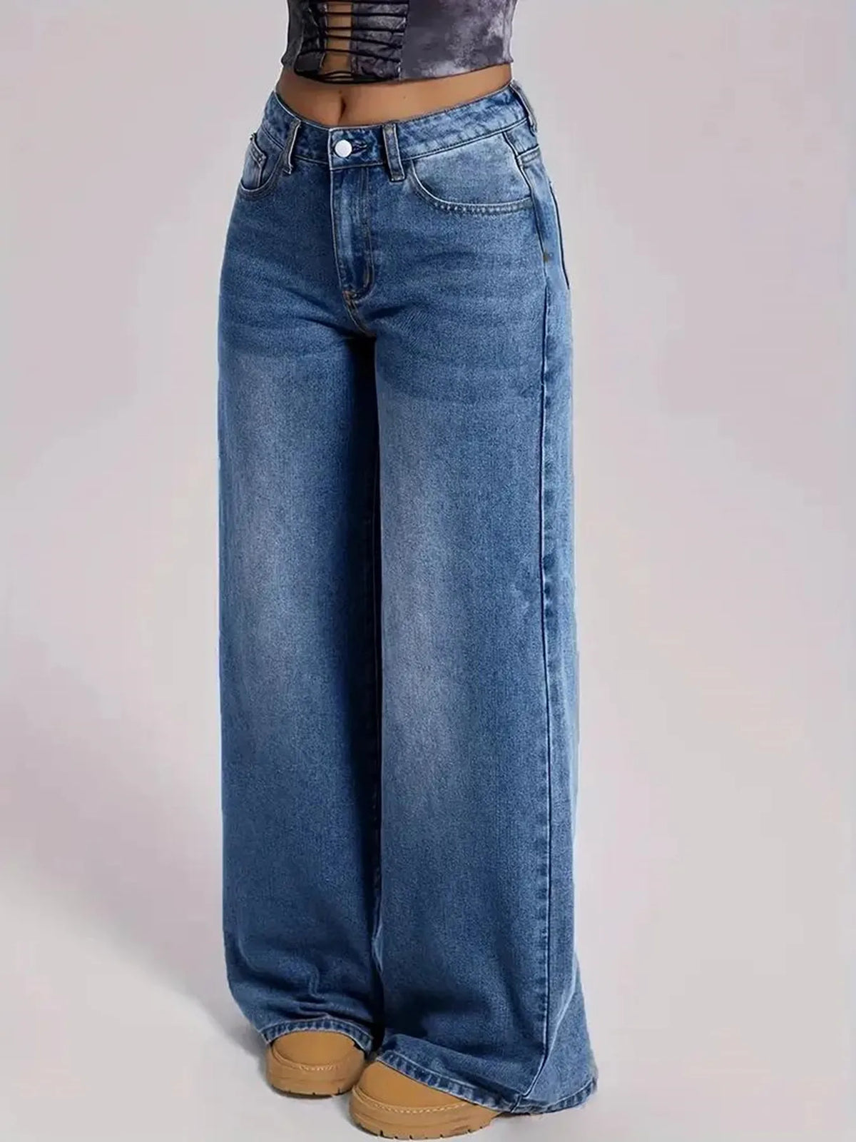 Classic High Rise Stretch Wide Leg Jeans – view 8