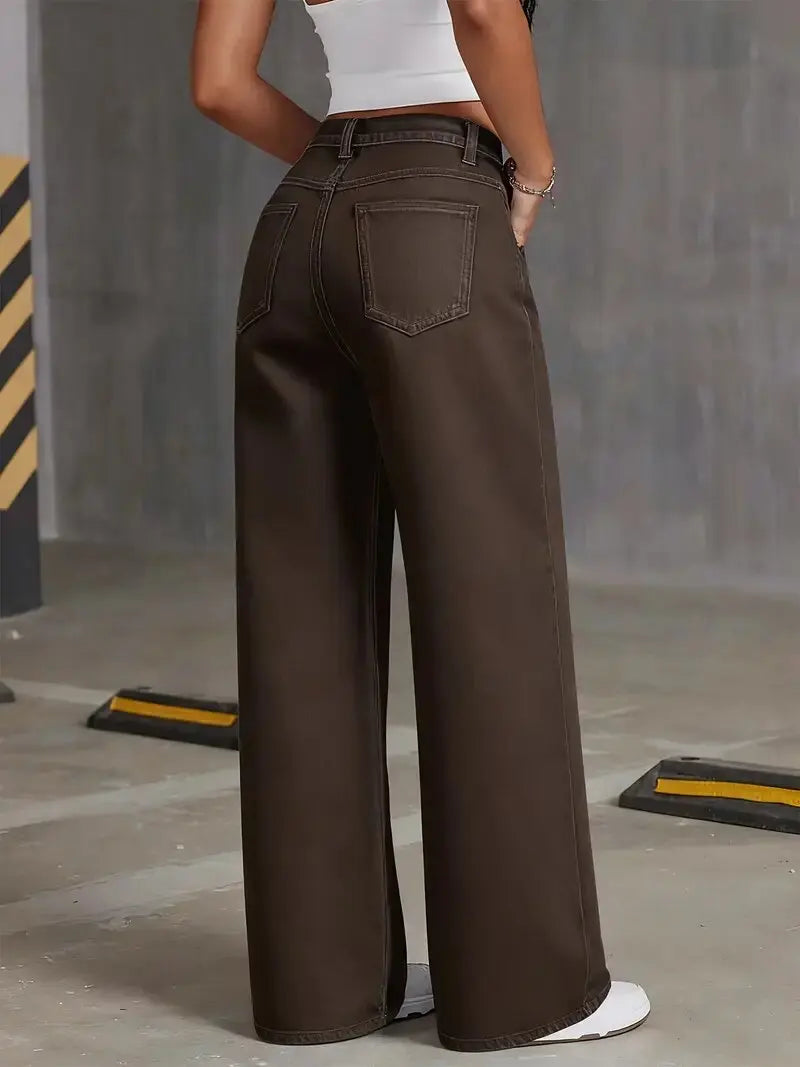 Classic High Rise Stretch Wide Leg Jeans – view 4