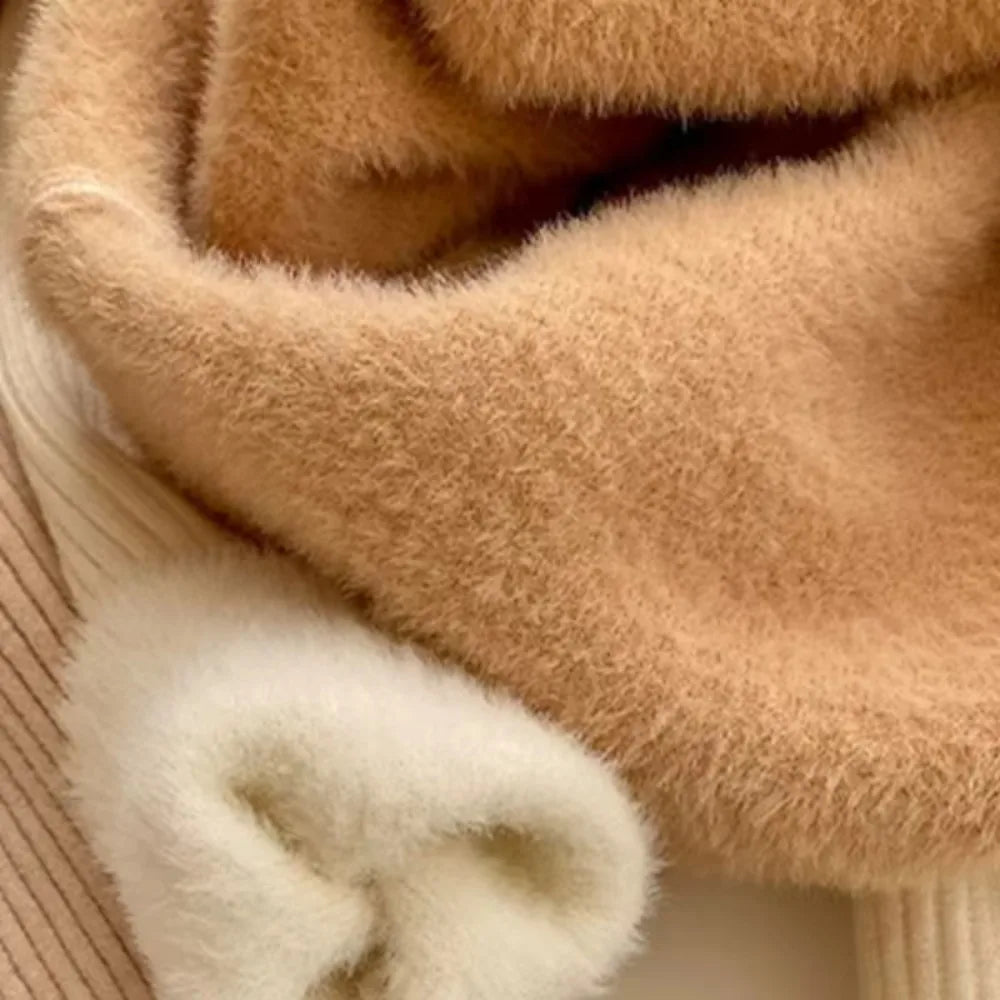 Essential Ruffle Mock Neck Fleece-Lined Sweater – view 2