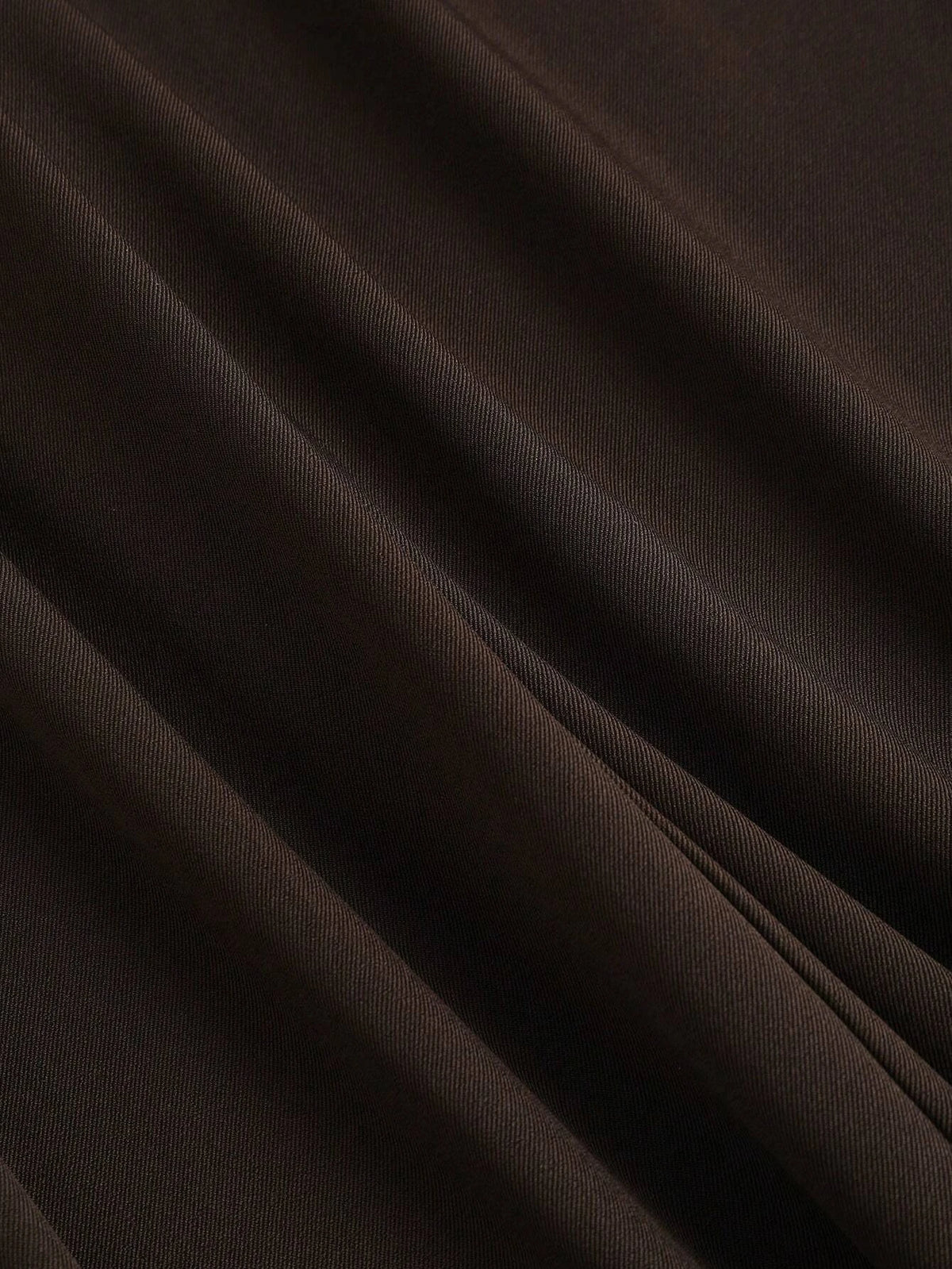 Pleated Wide Leg Suit Trousers in Brown – view 4