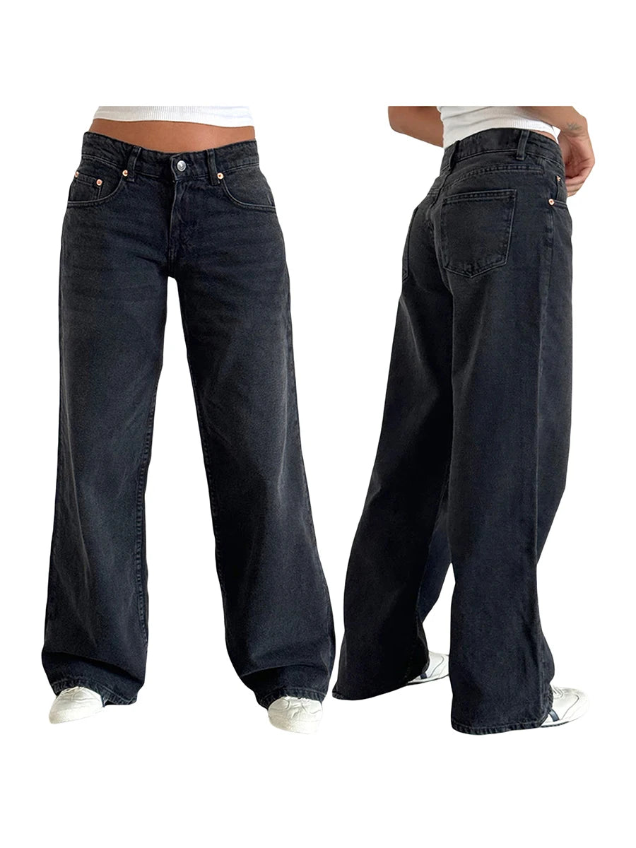 Classic Low Rise Baggy Wide Leg Jeans – view 7