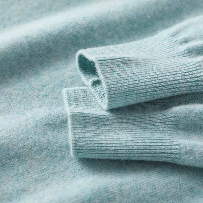 Essential Soft Knit Crew Neck Sweater in Mint – view 5