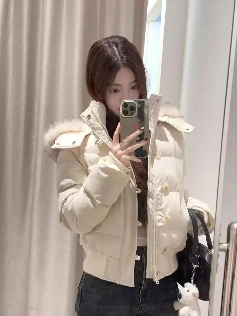 Signature Faux Fur Hood Puffer Jacket – view 4