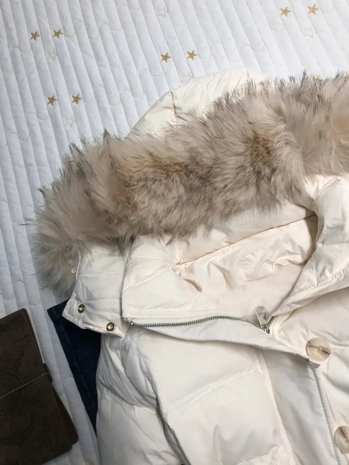 Signature Faux Fur Hood Puffer Jacket – view 10