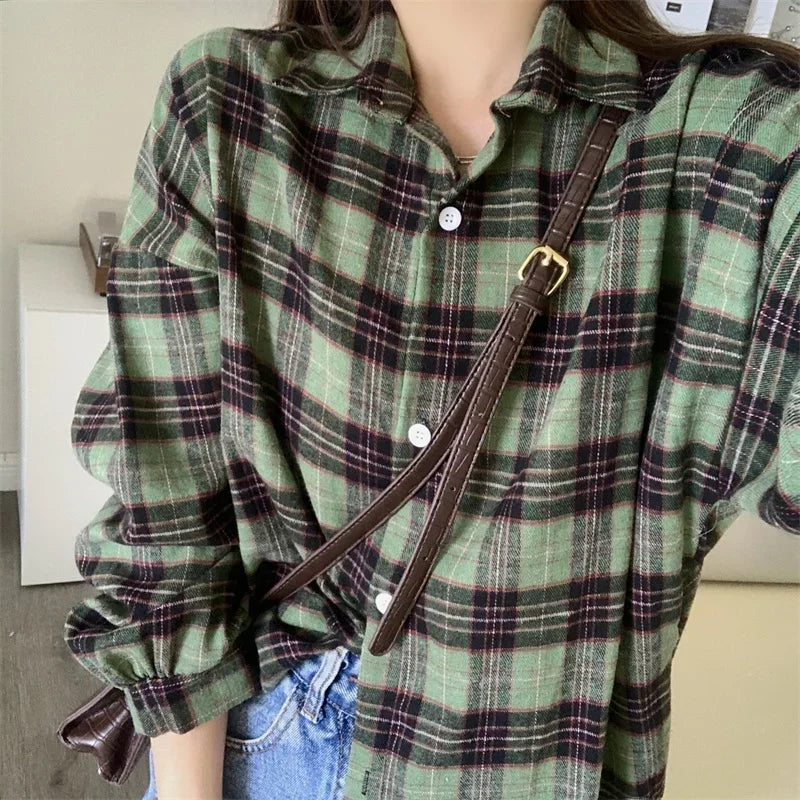 Essential Oversized Plaid Flannel Shirt – view 8