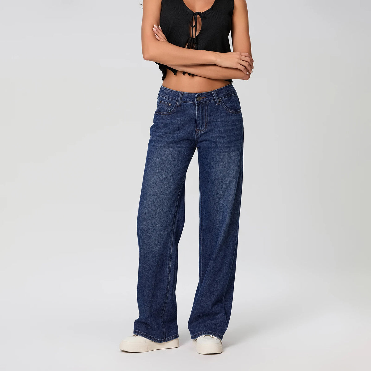Classic Low Rise Baggy Wide Leg Jeans – view 4