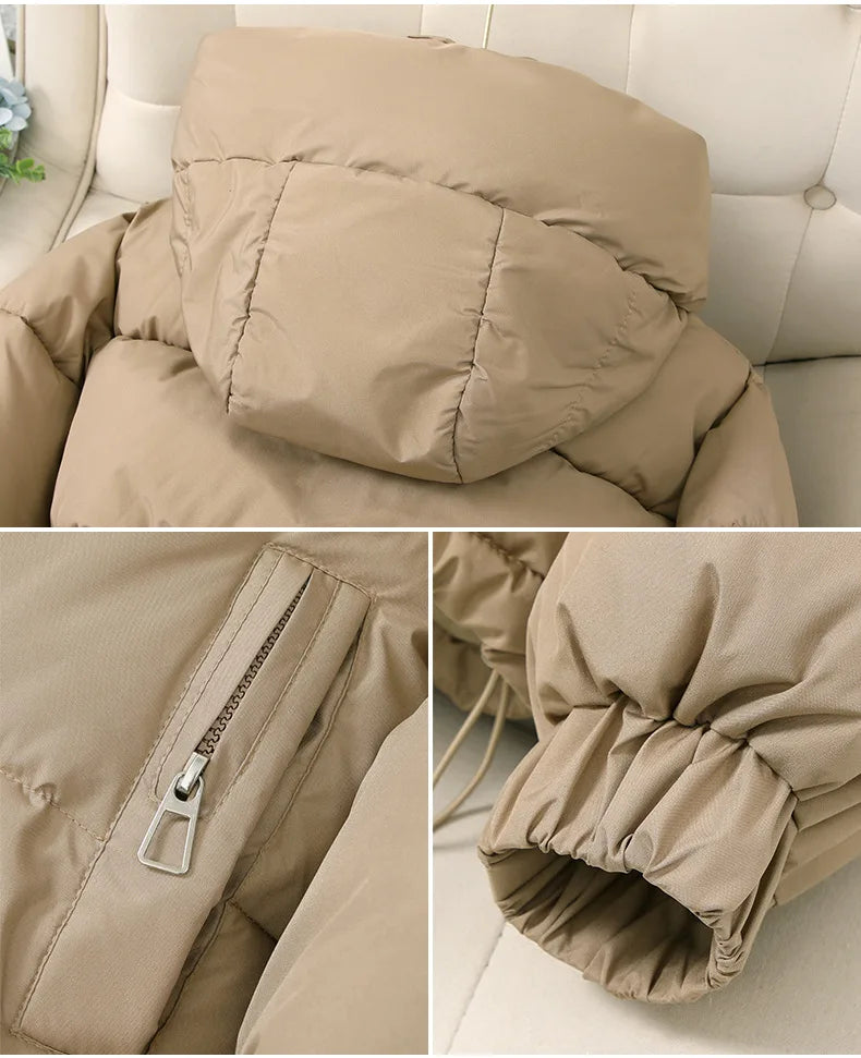 Classic Cropped Hooded Puffer Jacket – view 7