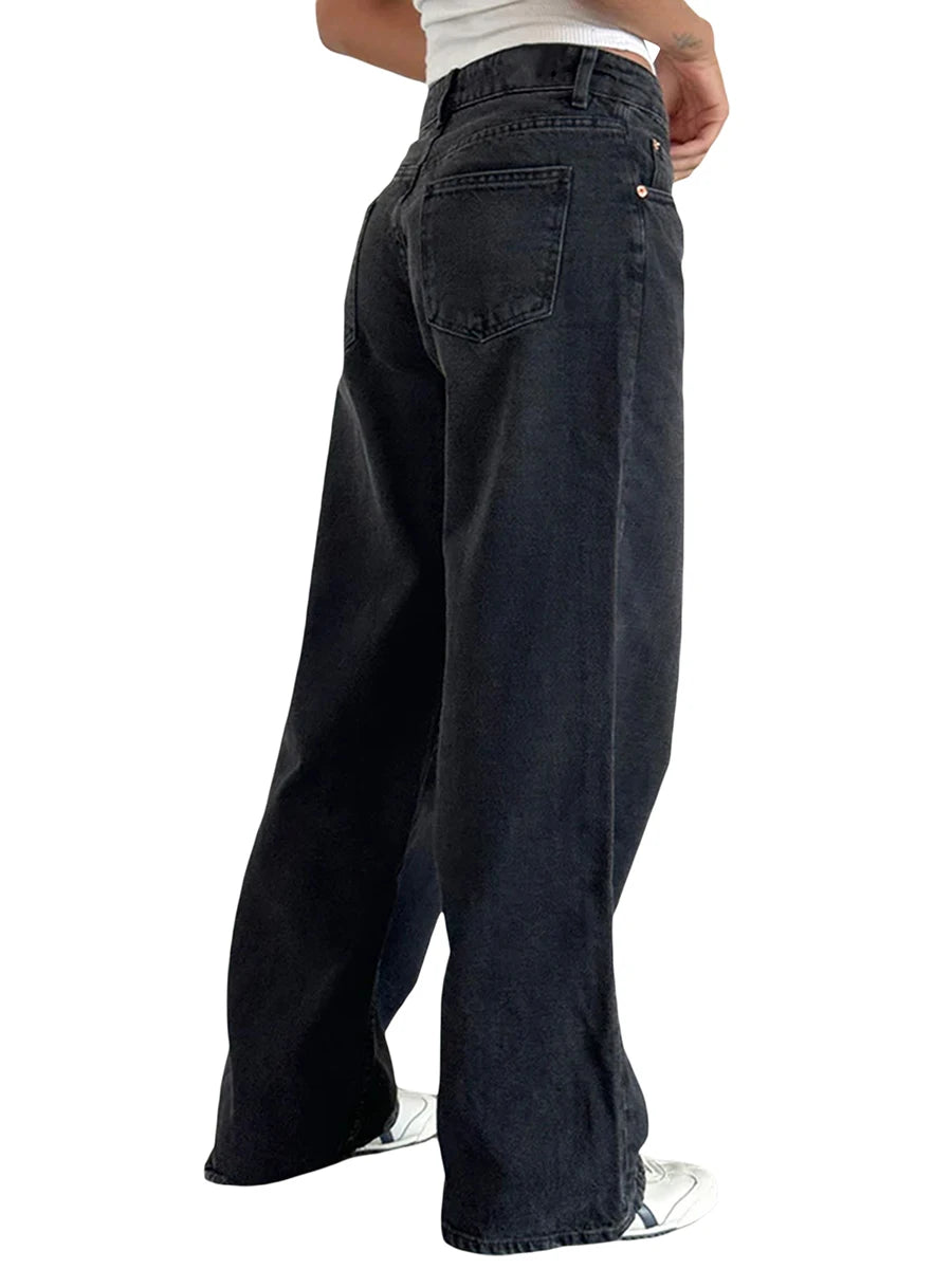 Classic Low Rise Baggy Wide Leg Jeans – view 9