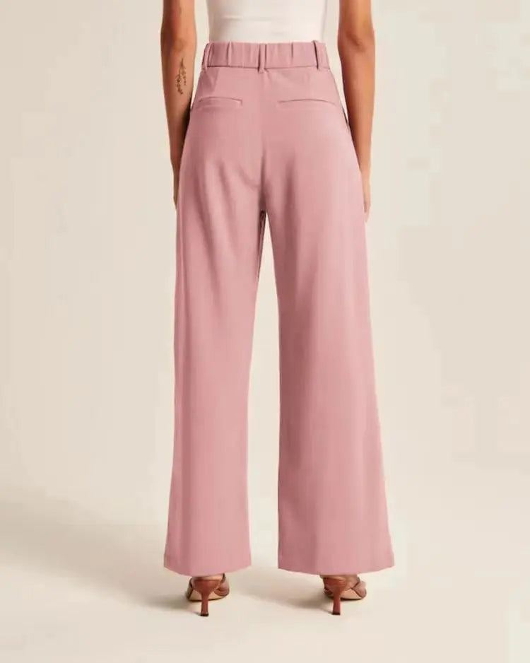 Classic Pleated High Waist Wide Leg Trousers – view 10
