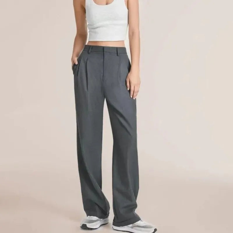 Classic Pleated High Waist Wide Leg Trousers – view 4