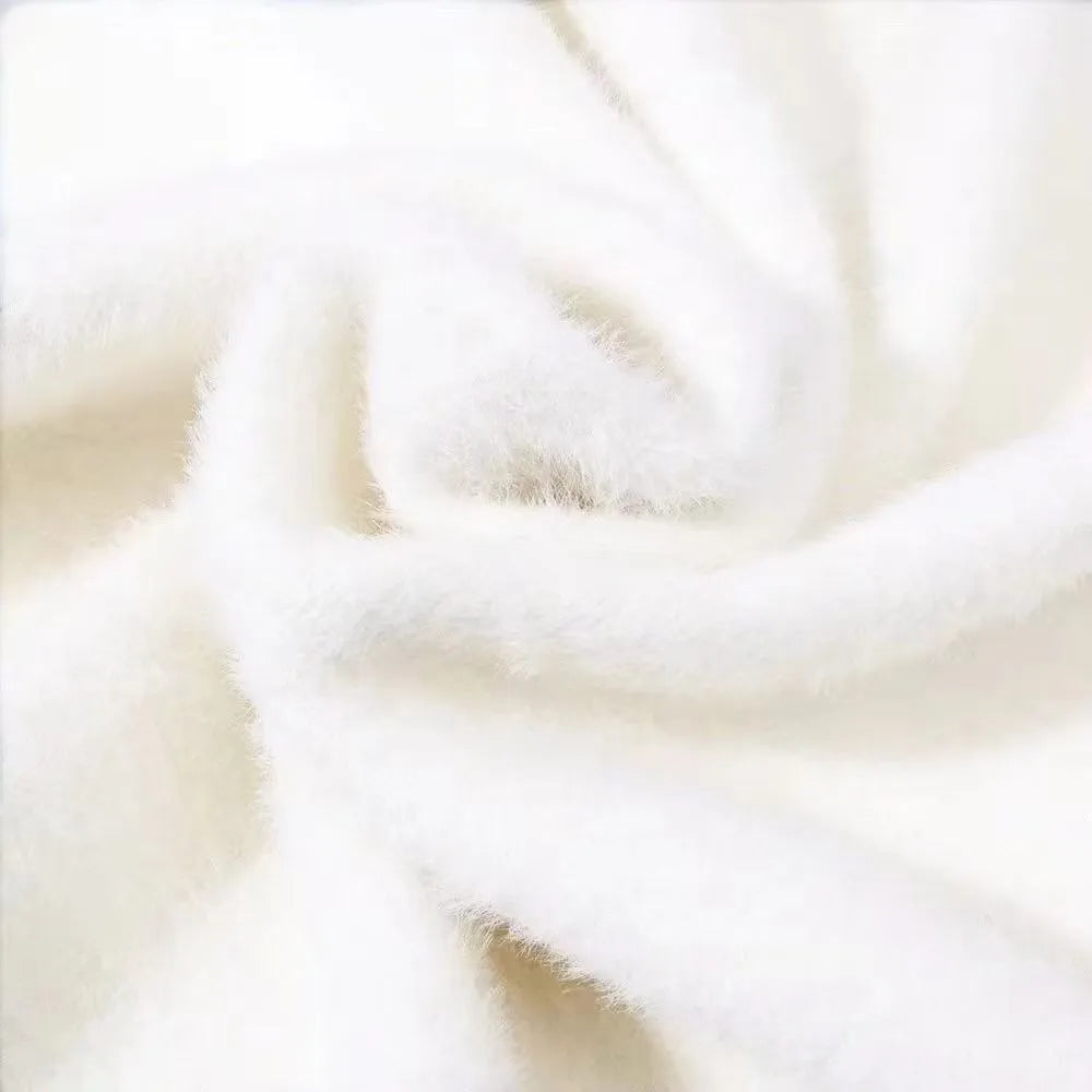 Essential Ruffle Mock Neck Fleece-Lined Sweater – view 9