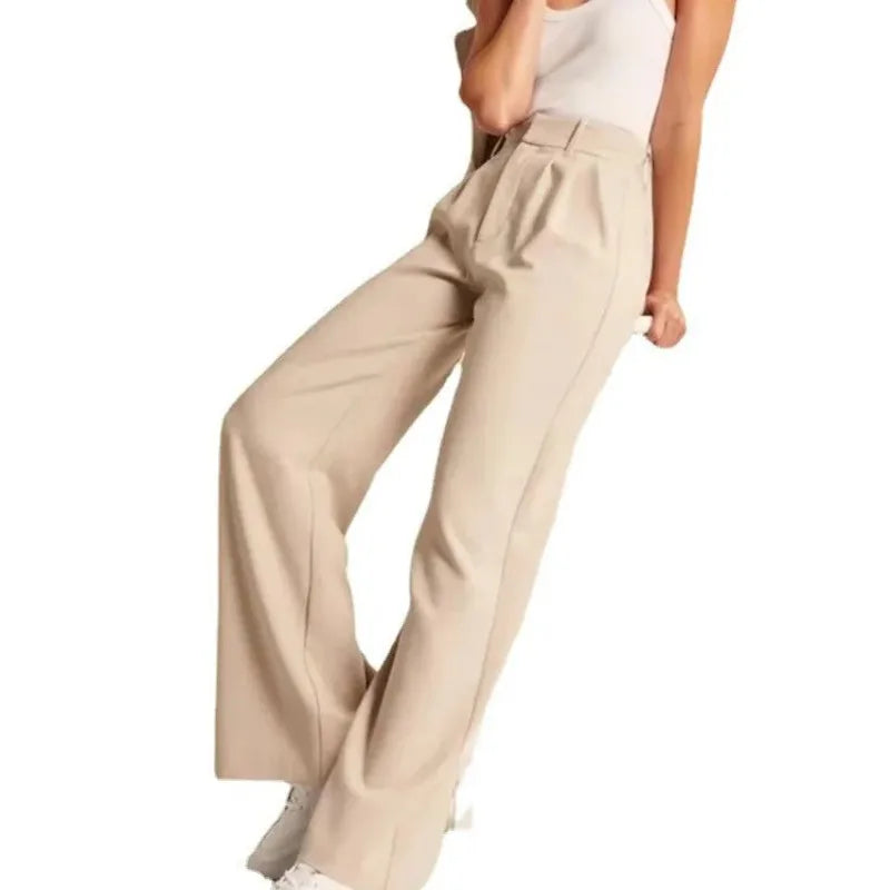 Classic Pleated High Waist Wide Leg Trousers – view 5