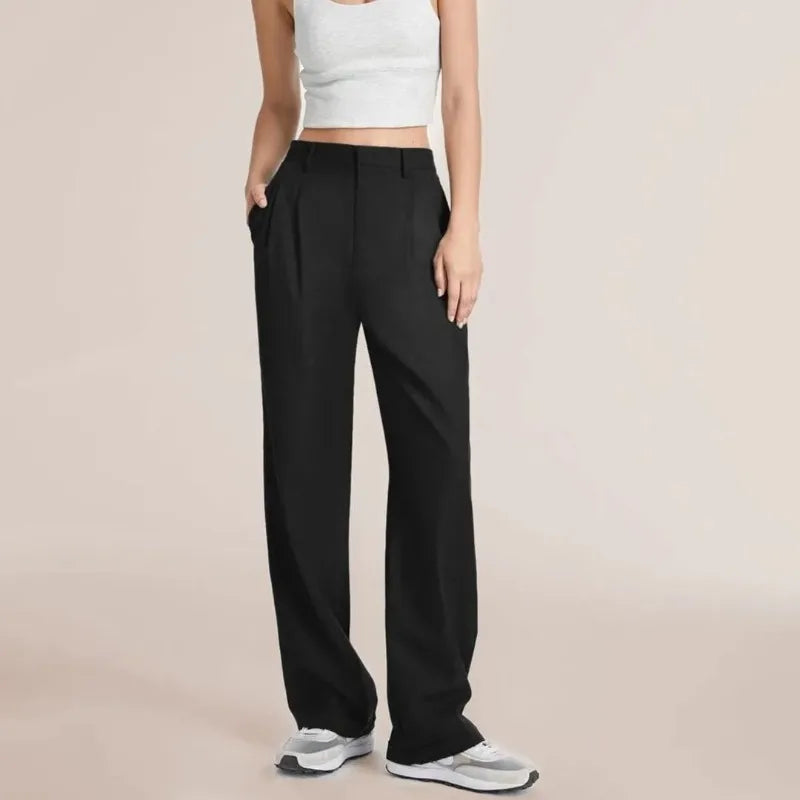 Classic Pleated High Waist Wide Leg Trousers – view 2