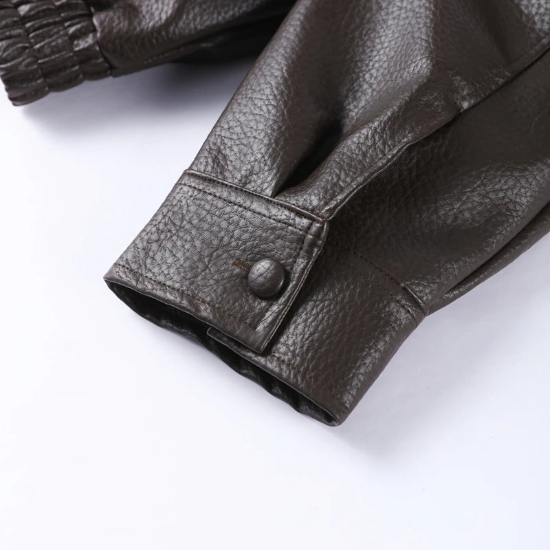 Signature Oversized Faux Leather Moto Jacket – view 27