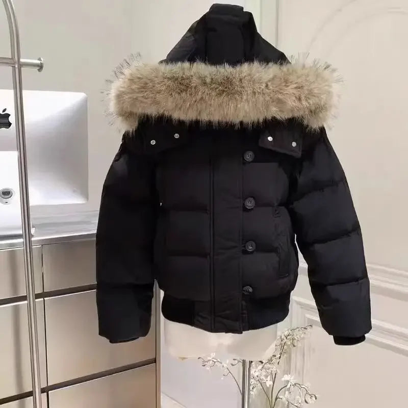 Signature Faux Fur Hood Puffer Jacket – view 13