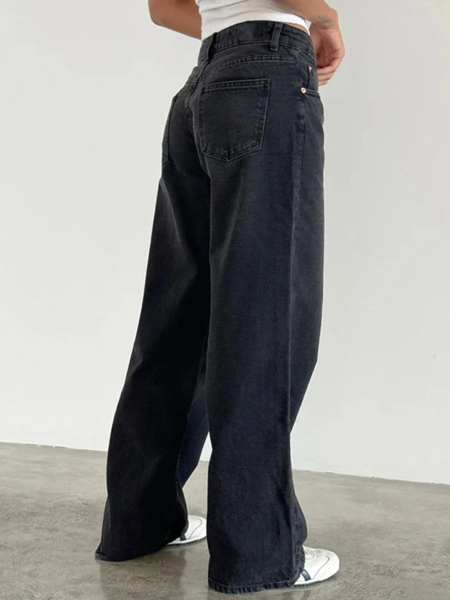 Classic Low Rise Baggy Wide Leg Jeans – view 8