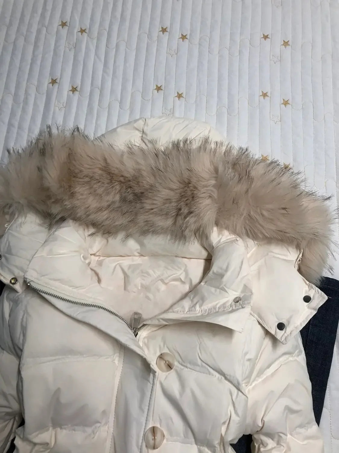 Signature Faux Fur Hood Puffer Jacket – view 3
