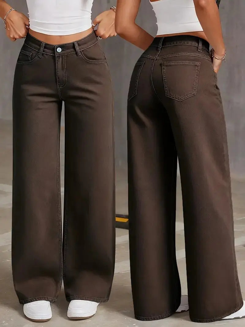 Classic High Rise Stretch Wide Leg Jeans – view 5